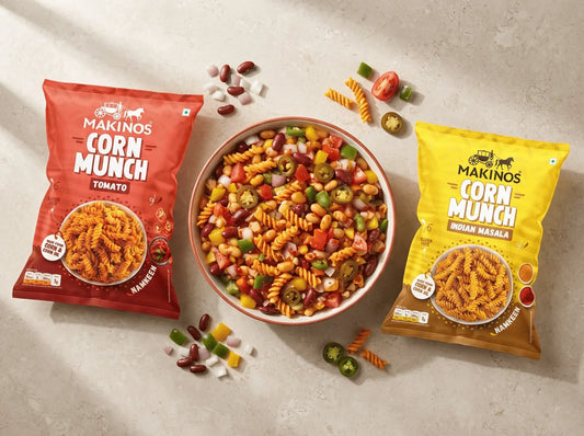 Corn Munch Pasta Recipe with Makinos Corn Munch