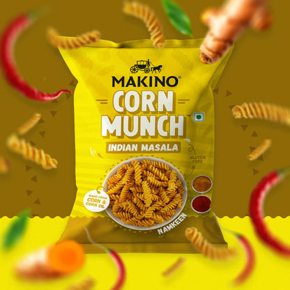 Makino Corn Munch Indian Masala (Each 150gm) (Pack of 3) | Total 450g|