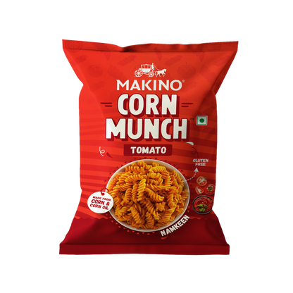 Makino Assorted Corn Munch (Cream & Onion, Red Chilli Chatka and Tomato) (Each 150 gm) (Pack of 3)
