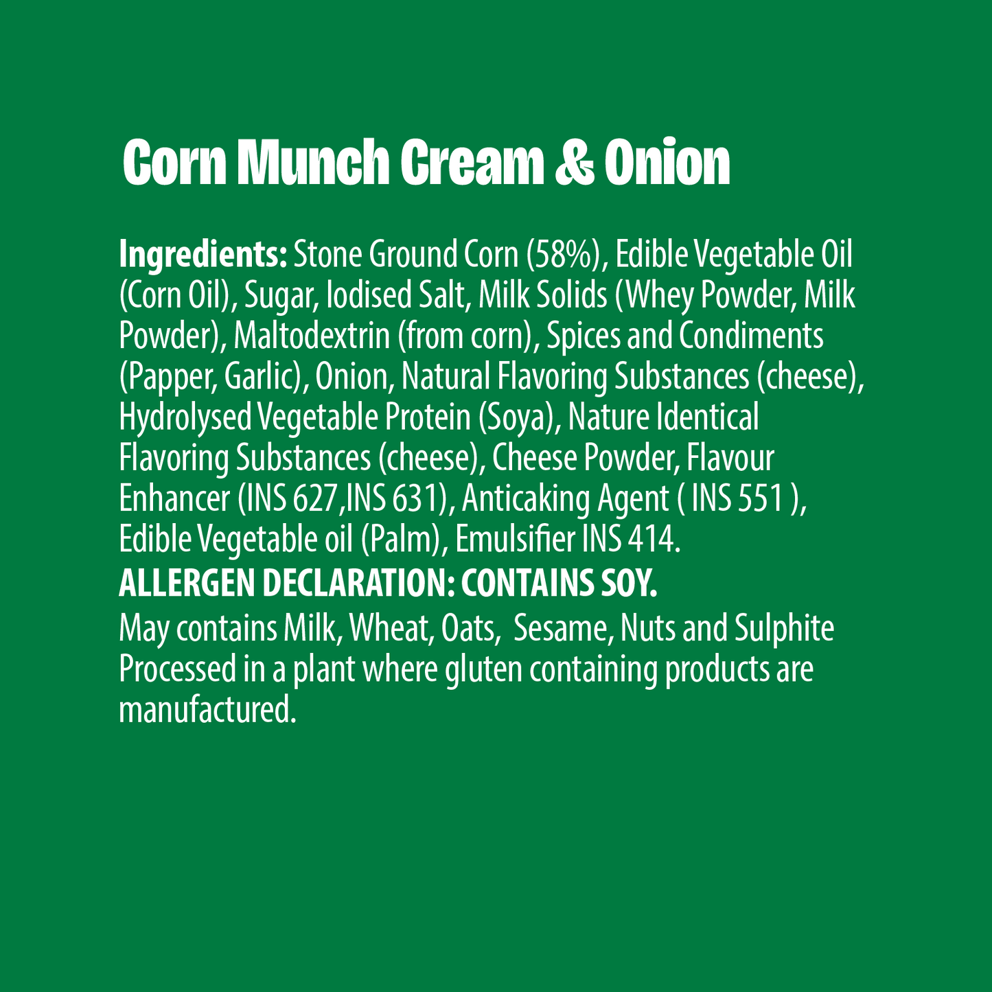 Makinos Corn Munch Cream & Onion
