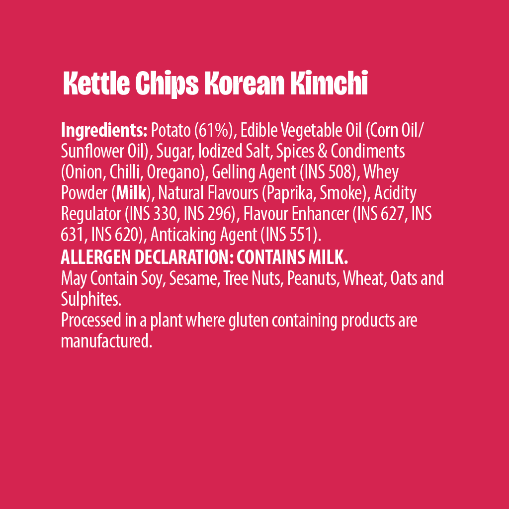 Makinos Kettle Potato Chips Korean Kimchi