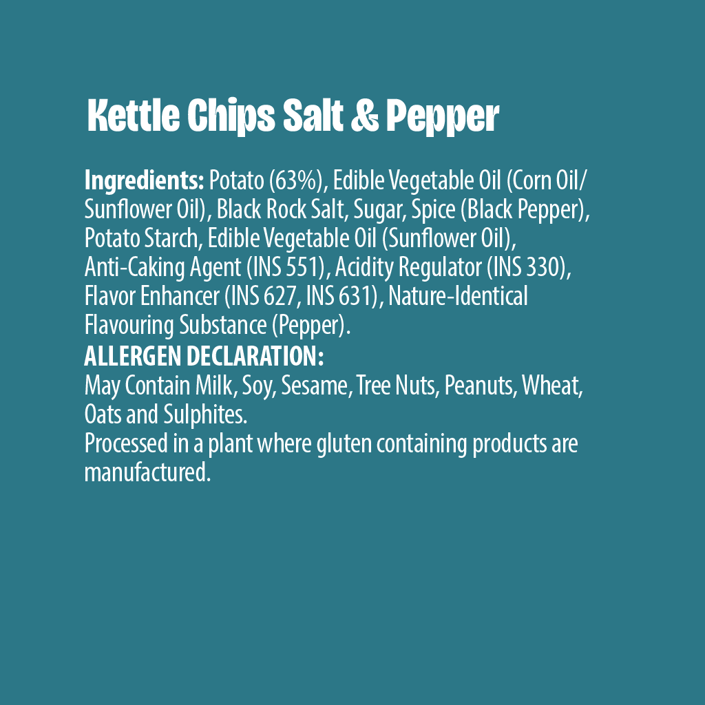 Makinos Kettle Potato Chips Salt & Pepper