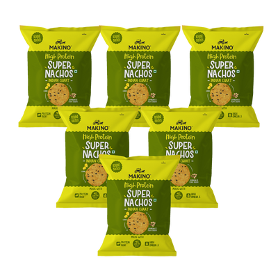 Makino High Protein Super Nachos Indian Chaat 60g ( Pack of 6 )