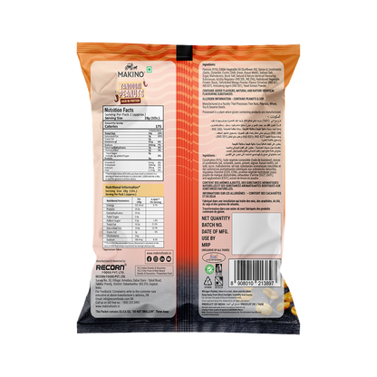 Makino Roasted Peanuts (Each 140 gm) (Pack of 4) (Tandoori)