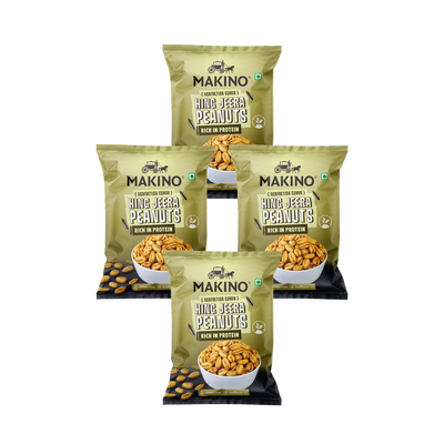 Makino Roasted Peanuts Hing Jeera 140g Pack of 4