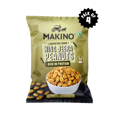 Makino Roasted Peanuts Hing Jeera 140g Pack of 4