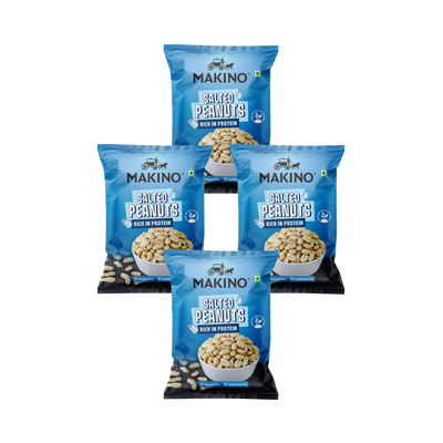 Makino Roasted Peanuts Salted 140g ( Pack 0f 4 )