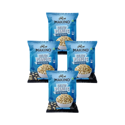 Makino Roasted Peanuts Salted 140g ( Pack 0f 4 )