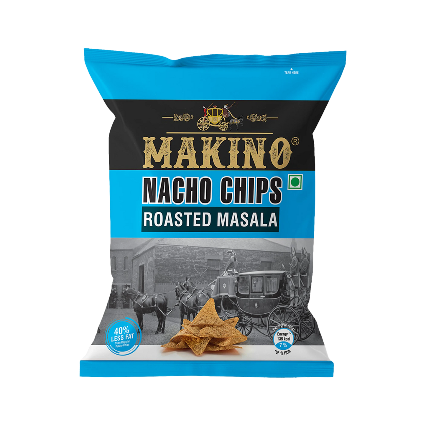 Makino Assorted Nachos (Cheese, Jalapeno, Sweet Chilli, Tomato Salsa, Peri Peri, Slated)(Each 60 gm)(Pack of 6)