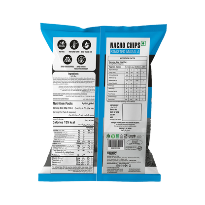 Makino Nacho Chips Roasted Masala 60 gm | Pack of 120 pcs.  | Bulk Pack for Retail |  Tortilla Chips
