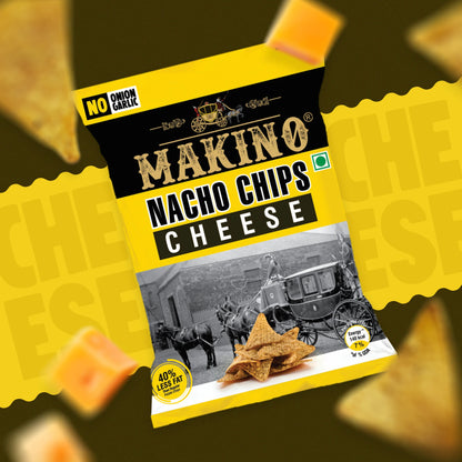 Makino No Onion No Garlic Nachos Chips Cheese (Each 60 gm) (Pack of 6)