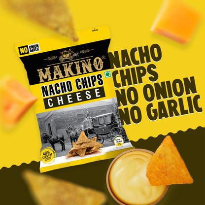 Makino No Onion No Garlic Nachos Chips Cheese (Each 60 gm) (Pack of 6)