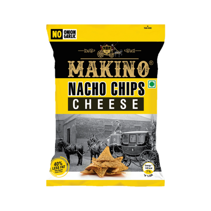 Makino No Onion No Garlic Nachos Chips Cheese (Each 60 gm) (Pack of 6)