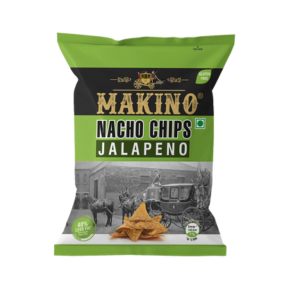 Makino Assorted Nachos (Cheese, Jalapeno, Sweet Chilli, Tomato Salsa, Peri Peri, Slated)(Each 60 gm)(Pack of 6)