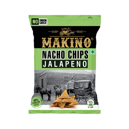 Makino Assorted No Onion No Garlic Nacho Chips 60 gm  | Pack of 120 pcs | Bulk Pack for Retail | Tortilla Chips  | Total 7200g|