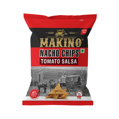 Makino Nacho Chips Tomato Salsa 60 gm | Pack of 120 pcs.  | Bulk Pack of Retail | Tortilla Chips