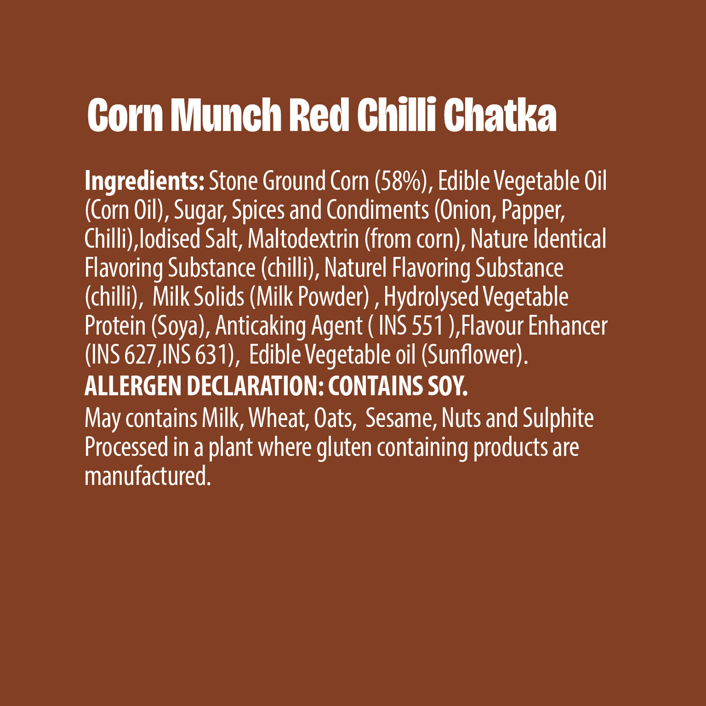 Makinos Corn Munch Red Chilli Chatka