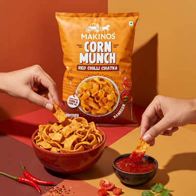 Makinos Corn Munch Red Chilli Chatka
