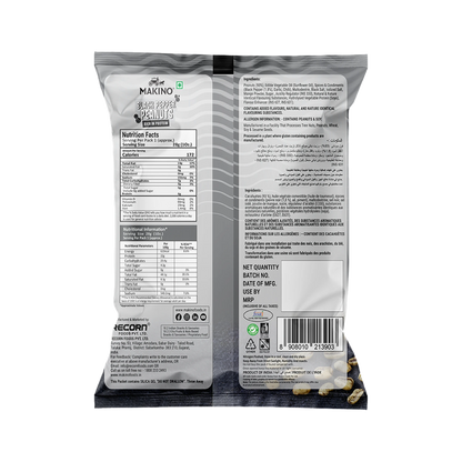 Makino Assorted Roasted Peanuts | Each 40gm | Pack of 5 | Tandoori, Nimboo Pudina, Hing Jeera, Black Pepper, Garlic, Salted | Total 215g | Flavoured Peanuts | Super Crunchy