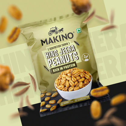 Makino Roasted Peanuts Hing Jeera 140g Pack of 4