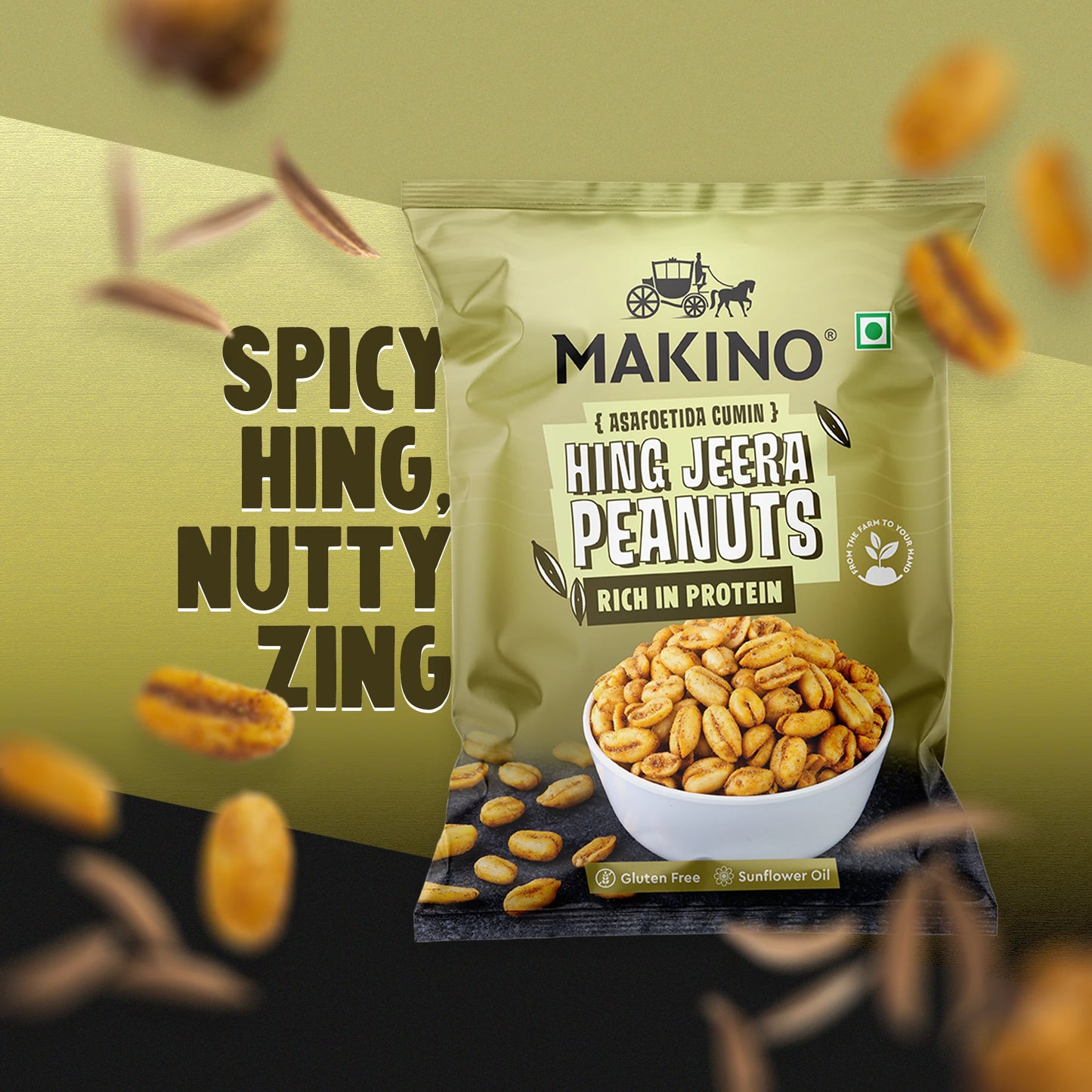 Makino Roasted Peanuts Hing Jeera 140g Pack of 4