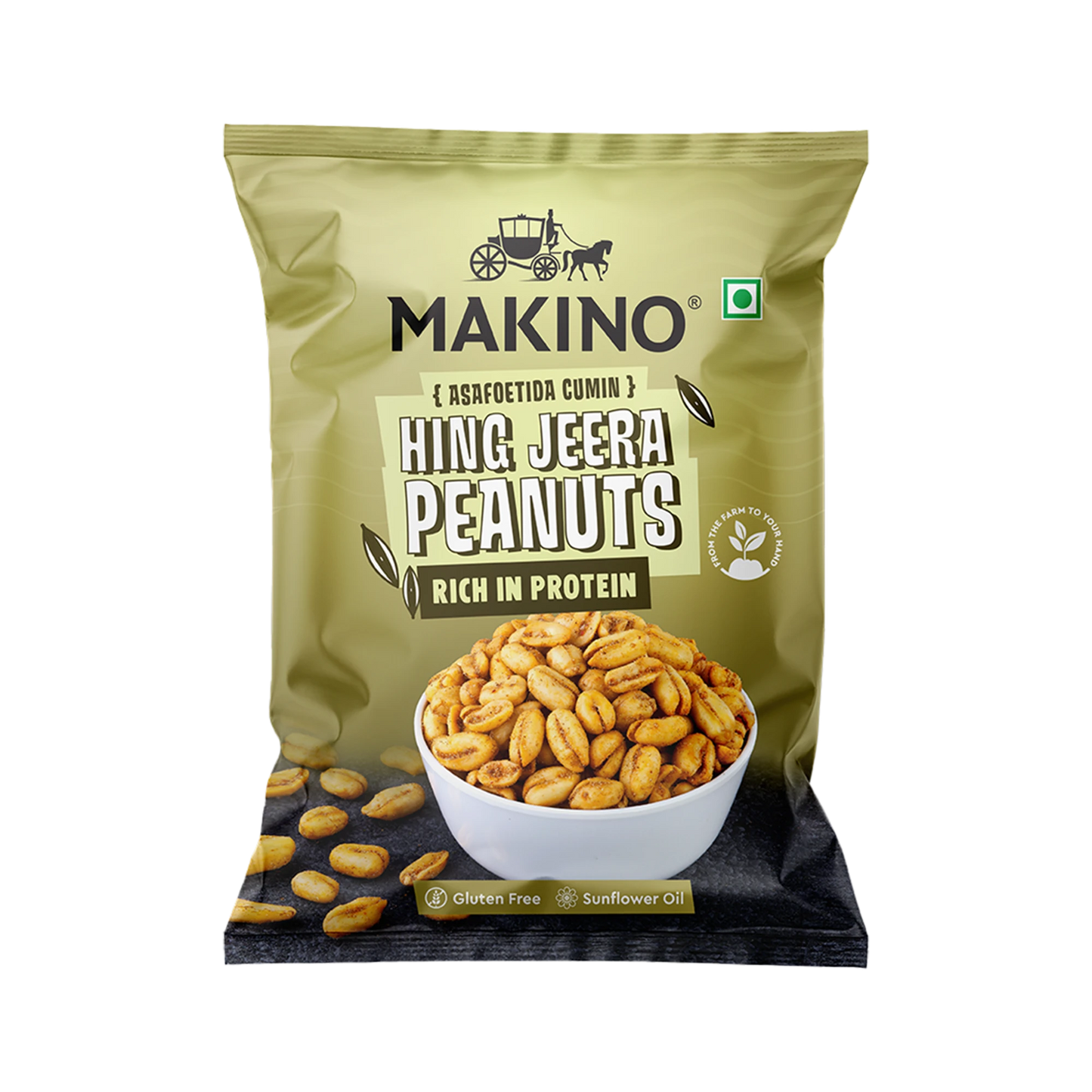 Makino Roasted Peanuts Hing Jeera 140g Pack of 4