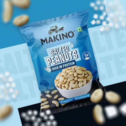 Makino Roasted Peanuts Salted 140g ( Pack 0f 4 )
