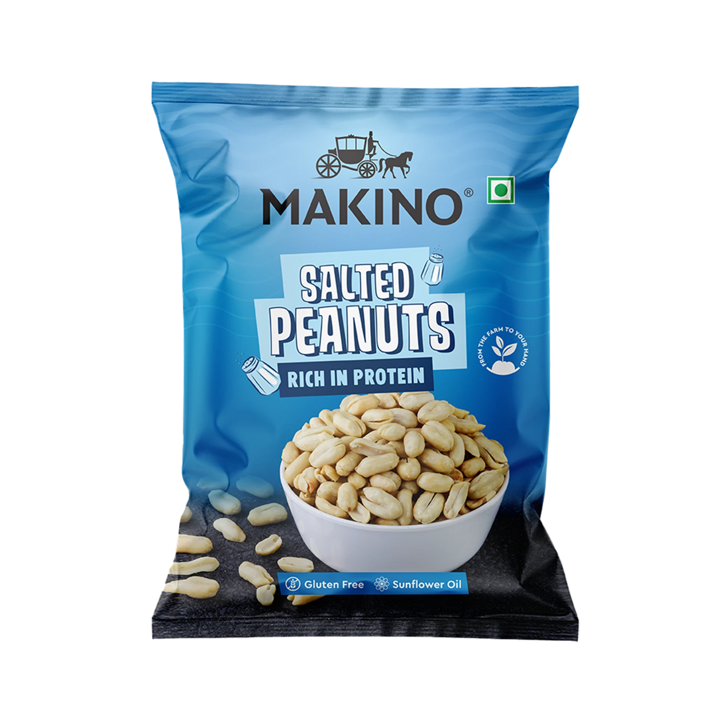 Makino Roasted Peanuts Salted 140g ( Pack 0f 4 )