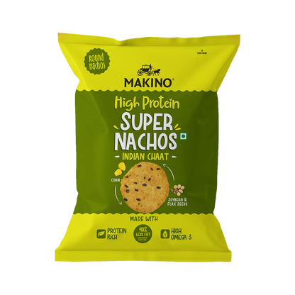 Makino High Protein Super Nachos Indian Chaat 60g ( Pack of 6 )