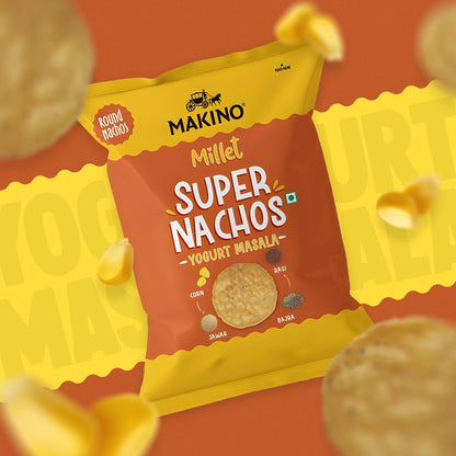 Makino Super Nachos Millets Yogurt Masala (60gm) (Pack of 6)