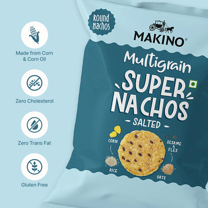 Makino Super Nachos Multigrain Salted (60gm) (Pack of 6)