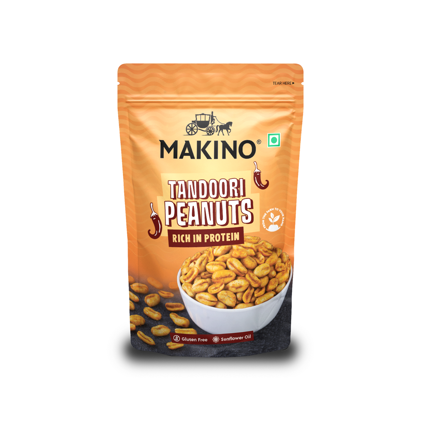 Makino Assorted Roasted Peanuts (Each 140 gm) (Pack of 5)