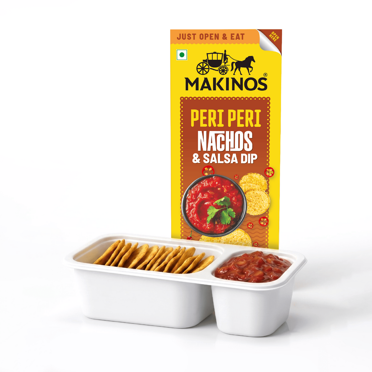 Makinos Peri Peri Nachos & Salsa Dip Tray