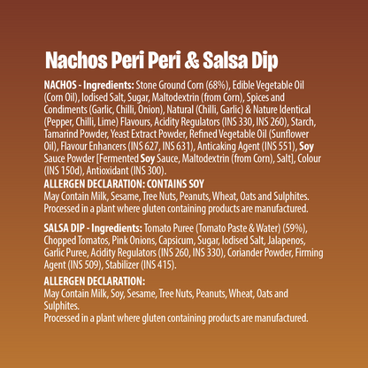 Makinos Peri Peri Nachos & Salsa Dip Tray