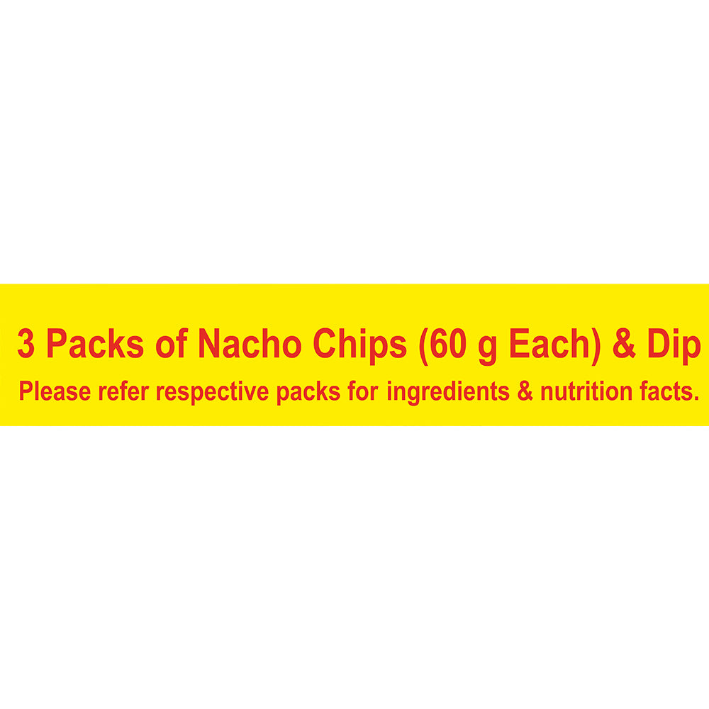 Makino Discounted Combo Bag with 3 Assorted Nachos & 1 Salsa Dip (Each 220 gm) (4 bags x 220 gm)| Total 880g|