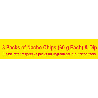 Makino Discounted Combo Bag with 3 Assorted Nachos & 1 Salsa Dip (Each 220 gm) (4 bags x 220 gm)| Total 880g|